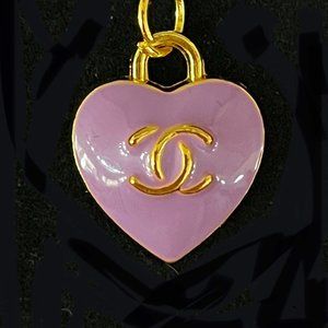 Beautiful Lilac Chanel Charm on 20" Chain